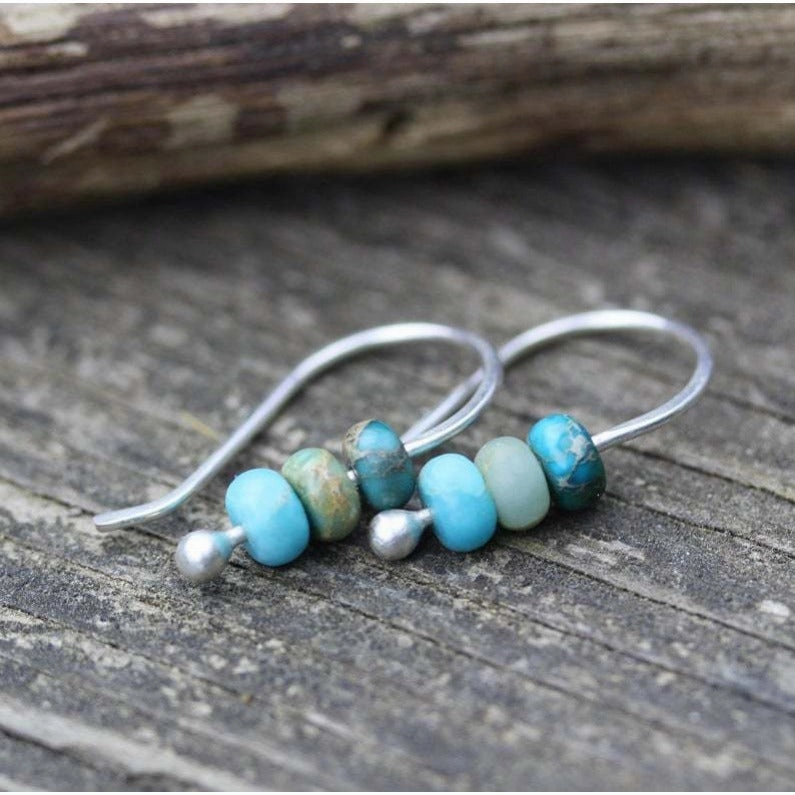 Wholesale Vintage Beaded Snowflake Pine Earrings