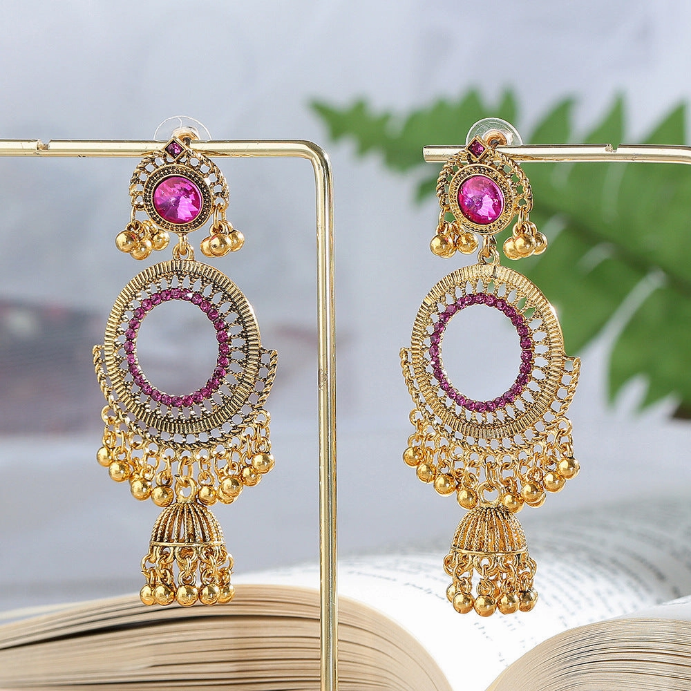 Wholesale Vintage big round bell ear hook earrings