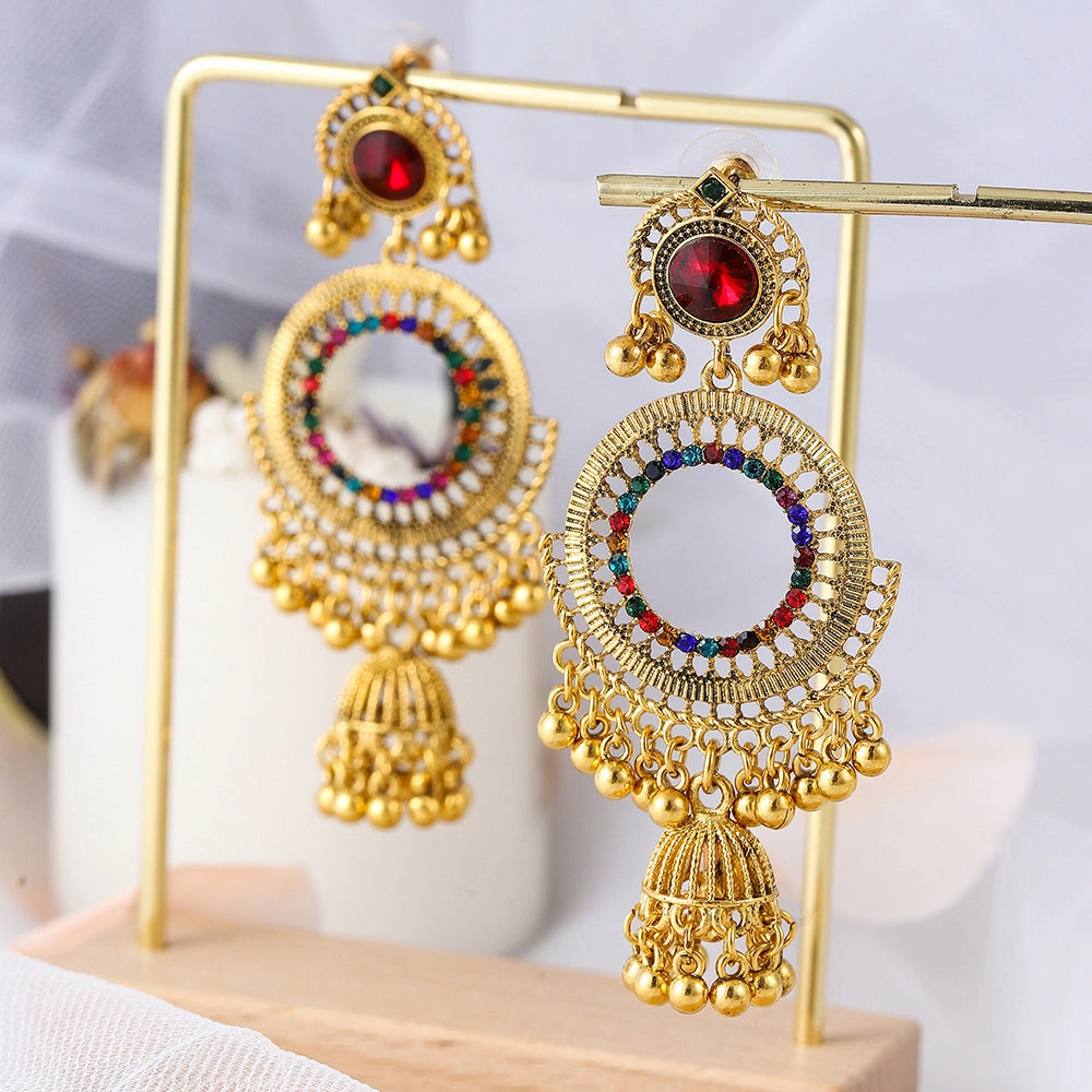 Wholesale Vintage big round bell ear hook earrings