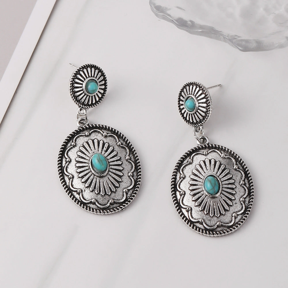 Wholesale Vintage Bohemian Ethnic-inspired Turquoise Earrings