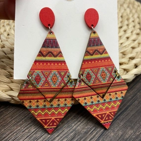 Wholesale Vintage Bohemian Print Earrings