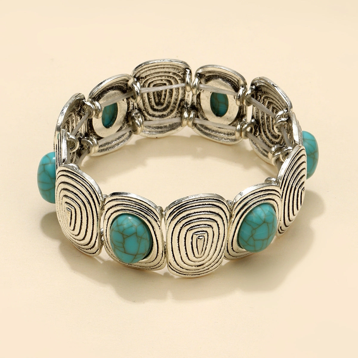 Wholesale Vintage Bohemian Turquoise Ethnic Style Bracelet