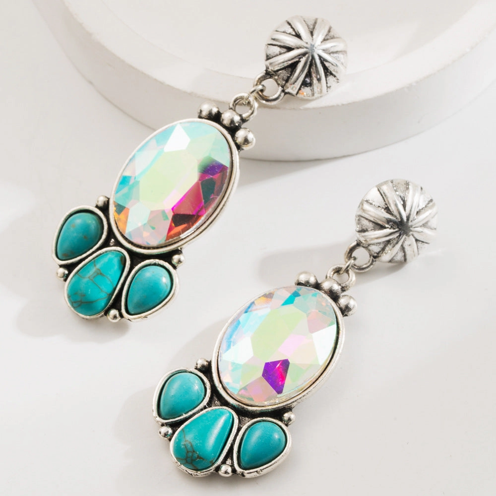 Wholesale Vintage Bohemian Turquoise Stud Earrings
