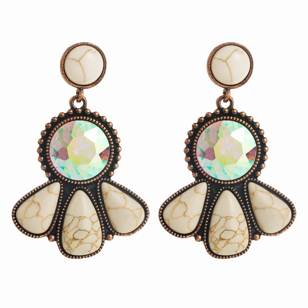 Wholesale Vintage Bohemian Turquoise Stud Earrings