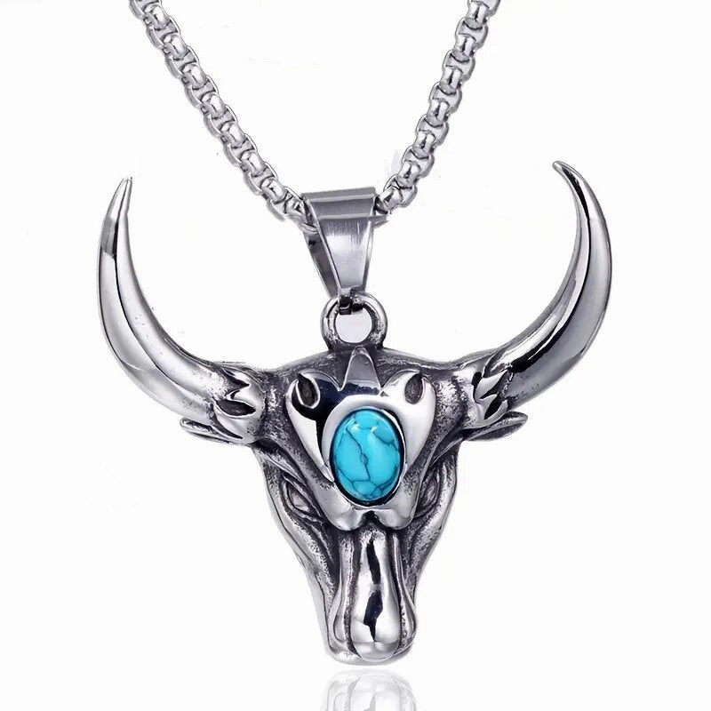Wholesale Vintage Bull Head Necklace