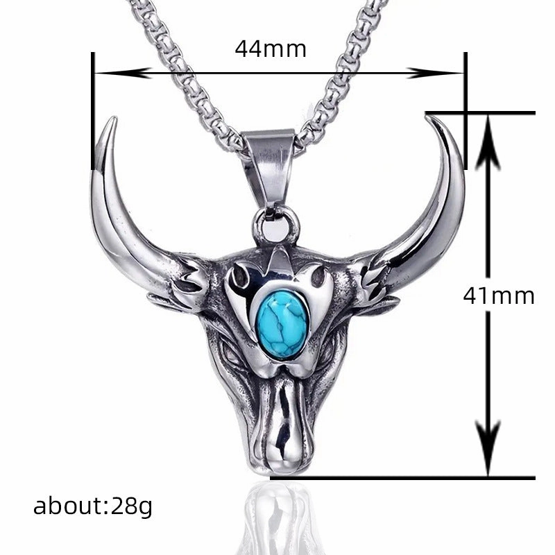 Wholesale Vintage Bull Head Necklace