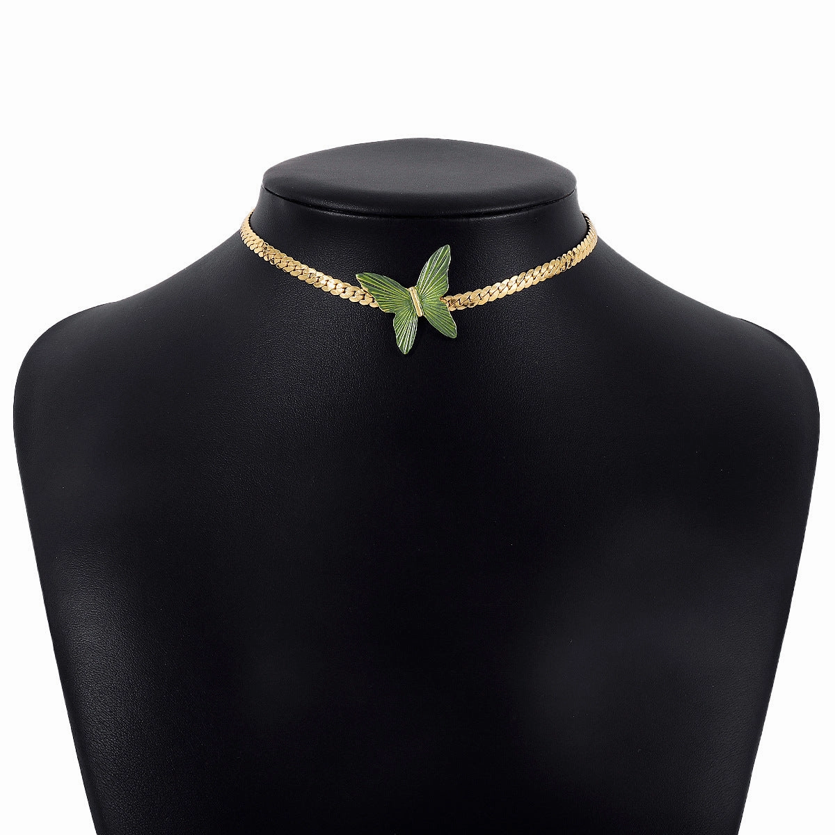 Wholesale Vintage Butterfly Alloy Necklace Clavicle Chain