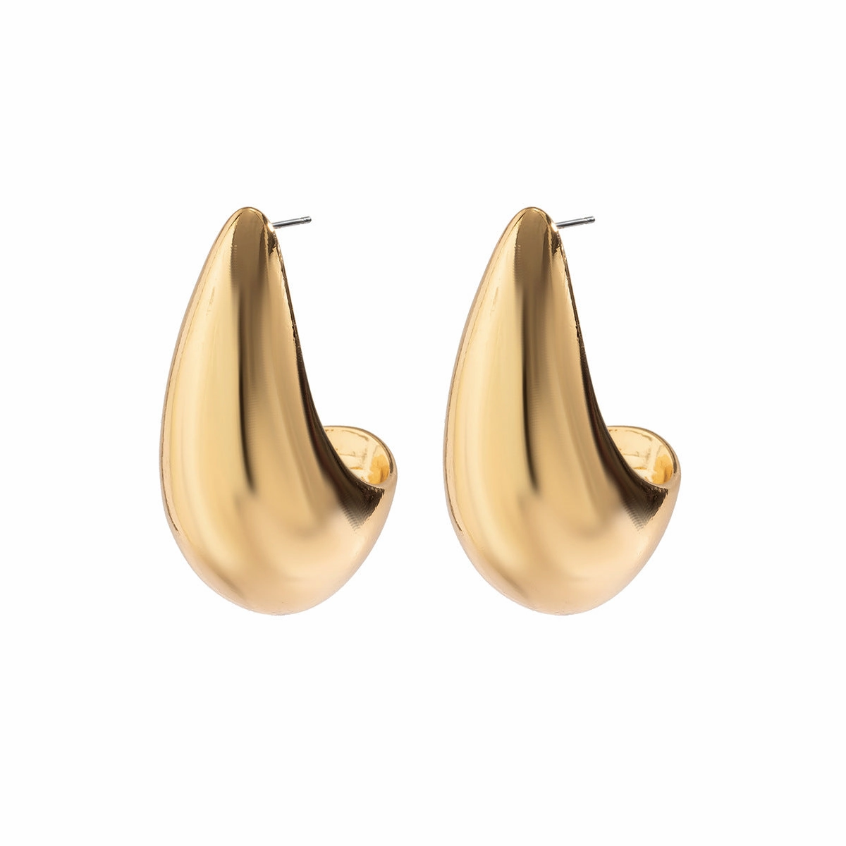 Wholesale Vintage Comma Teardrop Glossy Alloy Earrings