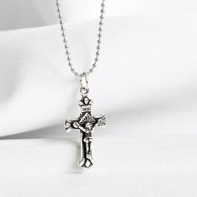 Wholesale Vintage Cross 925 Sterling Silver Clavicle Necklace