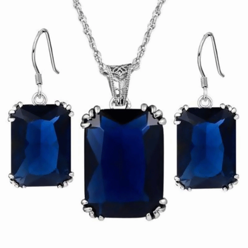 Wholesale Vintage Crystal Alloy Earrings Jewelry Set