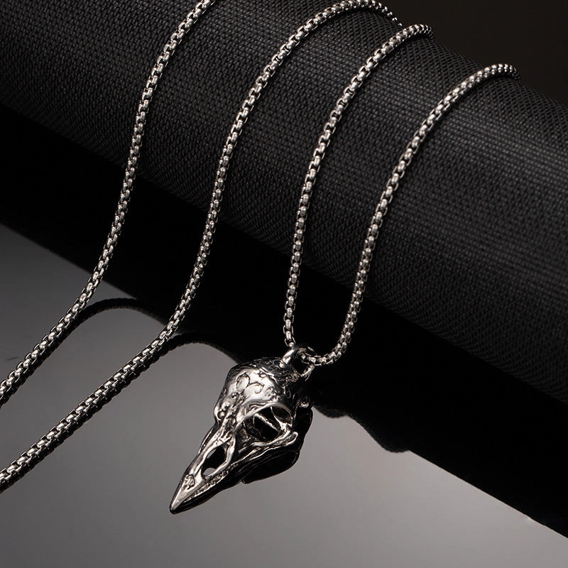 Wholesale Vintage dark skull necklace crow sheep head gothic hip hop punk rock