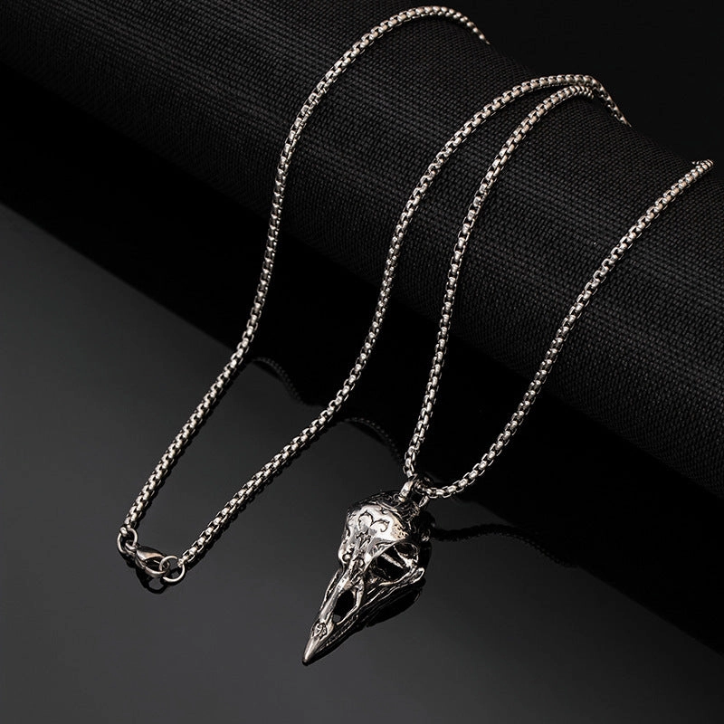 Wholesale Vintage dark skull necklace crow sheep head gothic hip hop punk rock