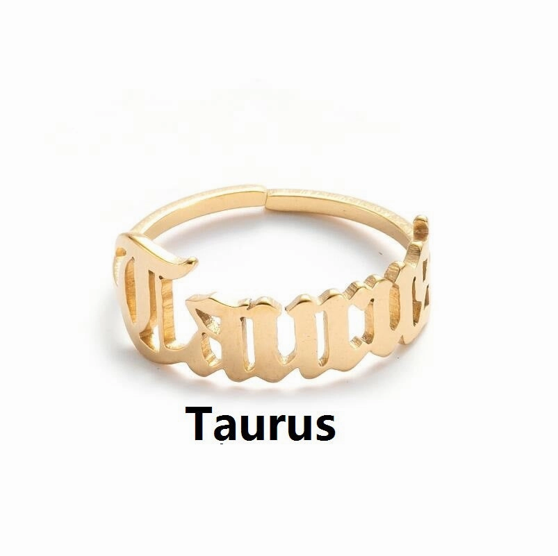 Wholesale Vintage English Alphabet Stainless Steel Rings
