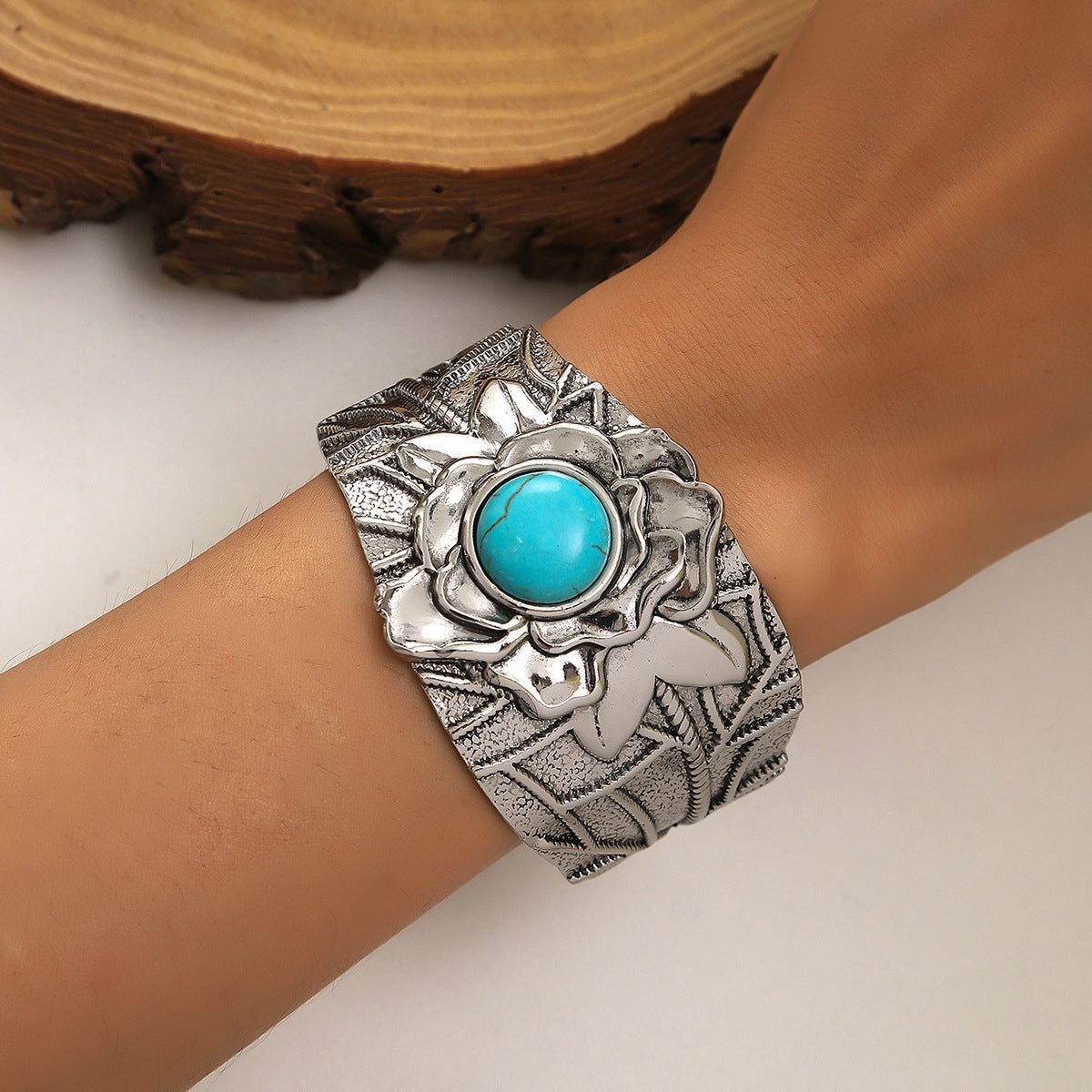 Wholesale Vintage Engraved Iron Bracelet