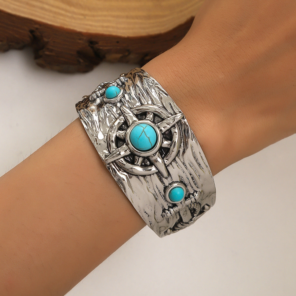 Wholesale Vintage Engraved Iron Bracelet