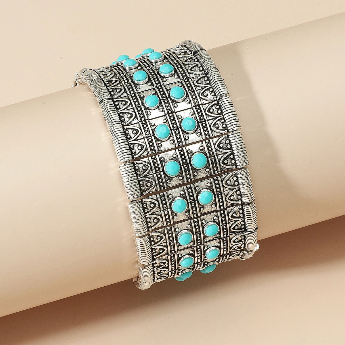 Wholesale Vintage Ethnic Style Handmade Holiday Style Exaggerated Alloy Bracelet
