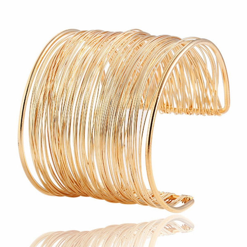 Wholesale Vintage Exaggerated Metal Open Bracelet