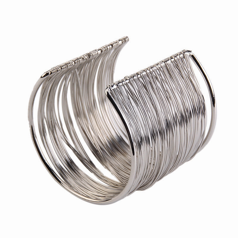 Wholesale Vintage Exaggerated Metal Open Bracelet