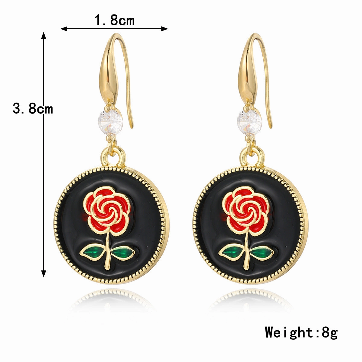 Wholesale Vintage French Rose Earrings