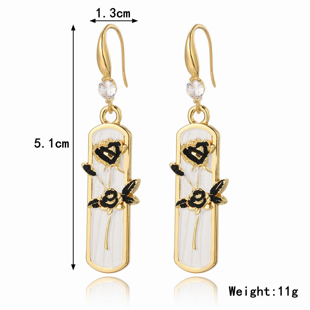 Wholesale Vintage French Rose Earrings