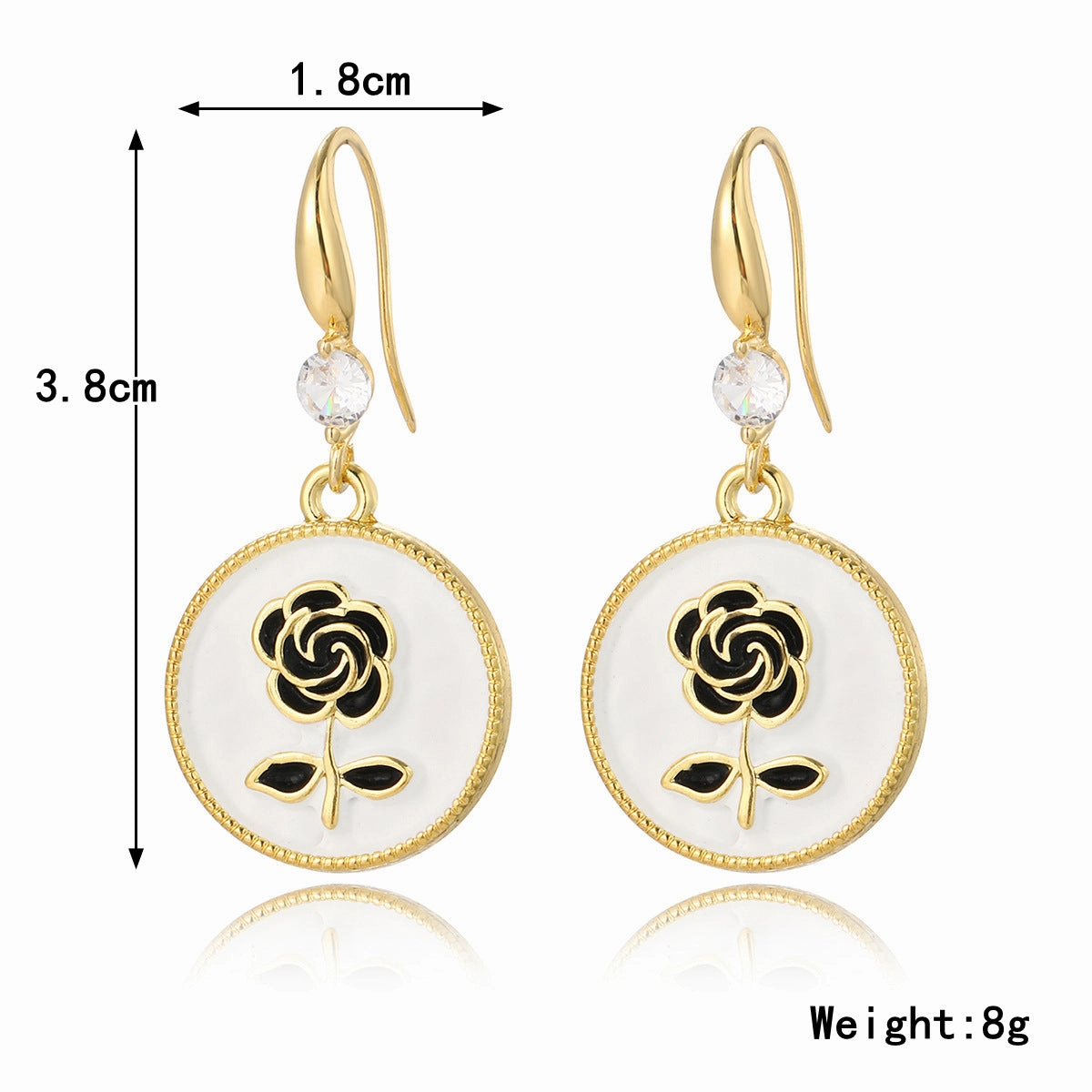 Wholesale Vintage French Rose Earrings