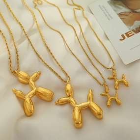 Wholesale Vintage Hip Hop Pendant Long Gold Plated Necklace