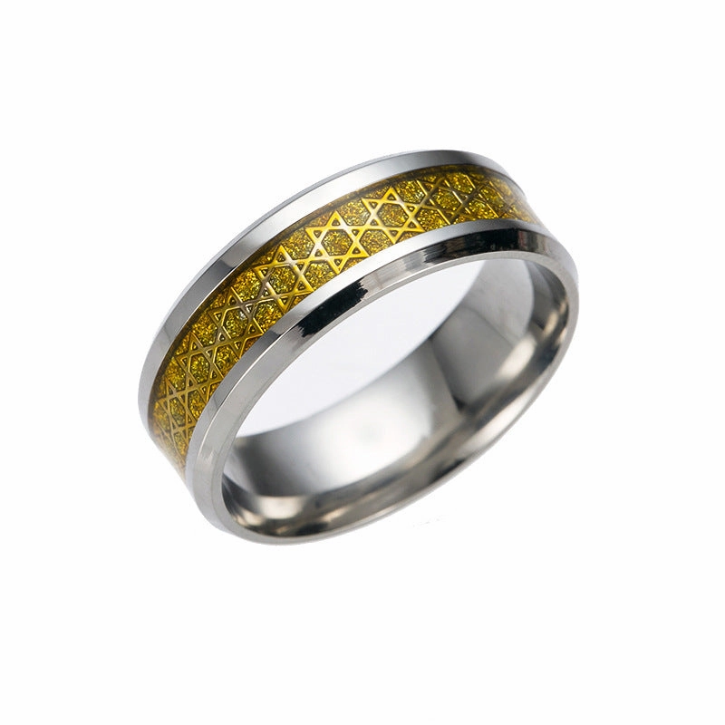 Wholesale Vintage Hollow Six-pointed Star Five-pointed Star 8mm Ring