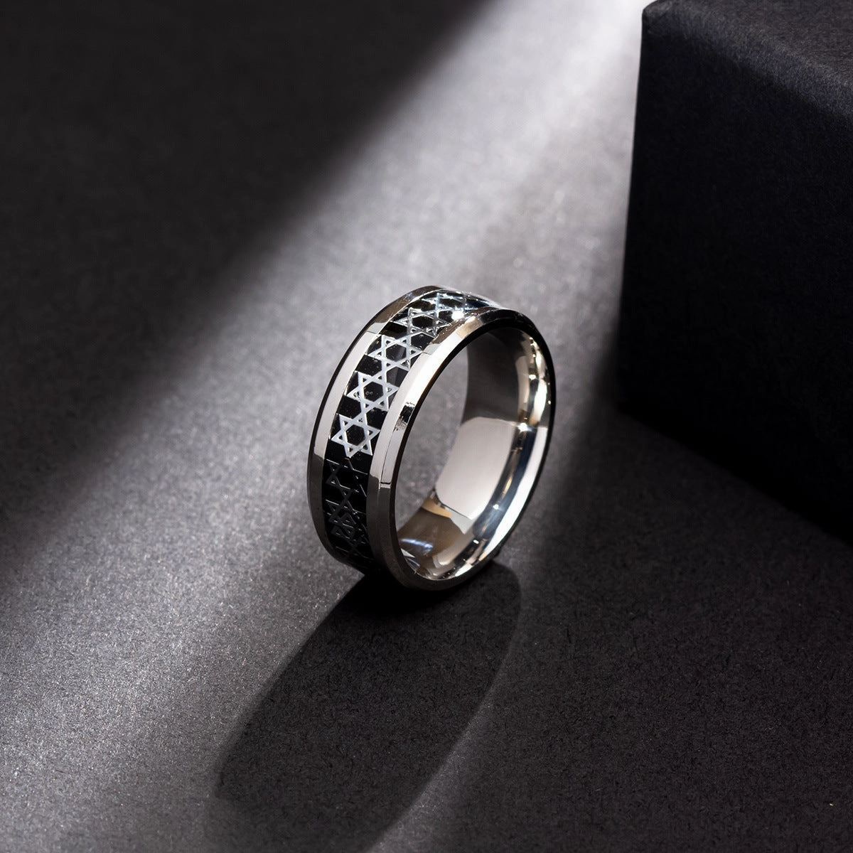Wholesale Vintage Hollow Six-pointed Star Five-pointed Star 8mm Ring
