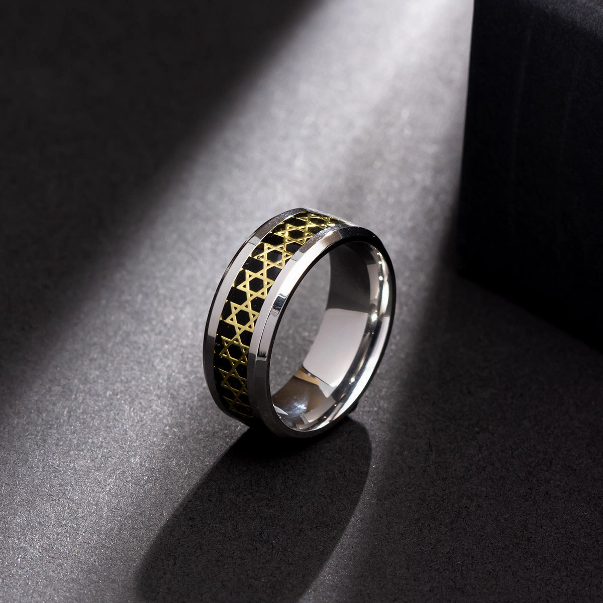 Wholesale Vintage Hollow Six-pointed Star Five-pointed Star 8mm Ring