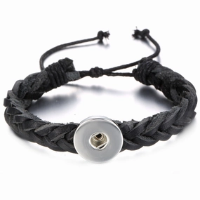 Wholesale Vintage Leather DIY Snap Bracelet