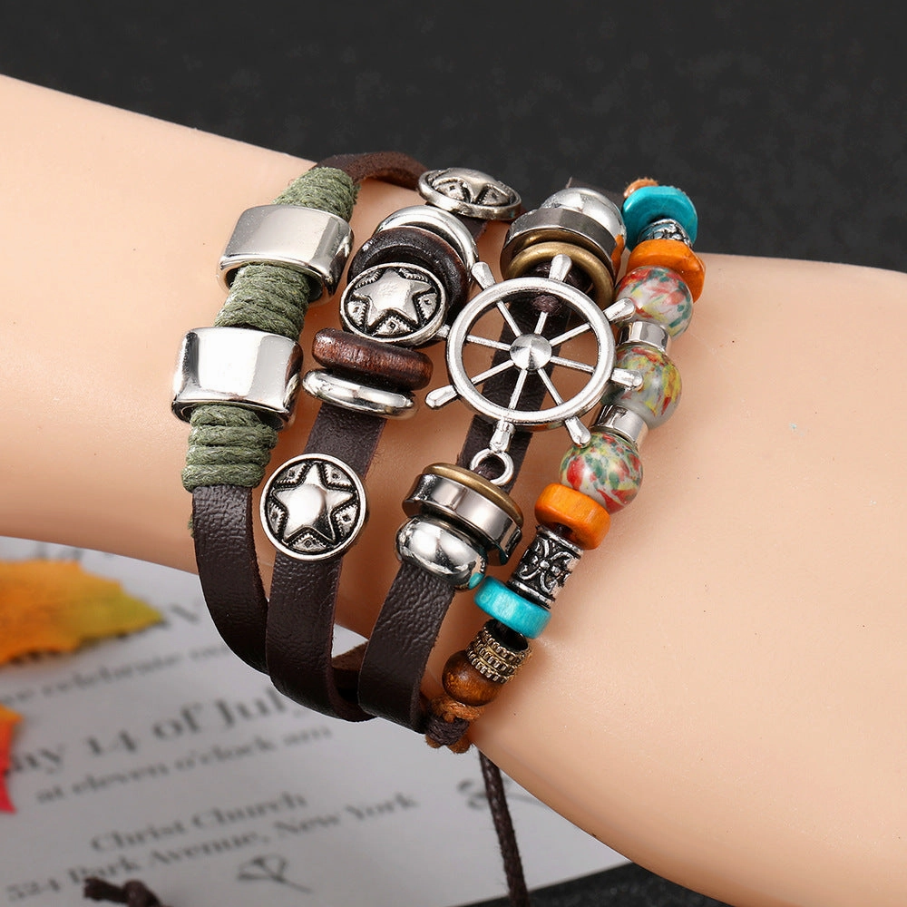 Wholesale Vintage Men's Leather Bracelet