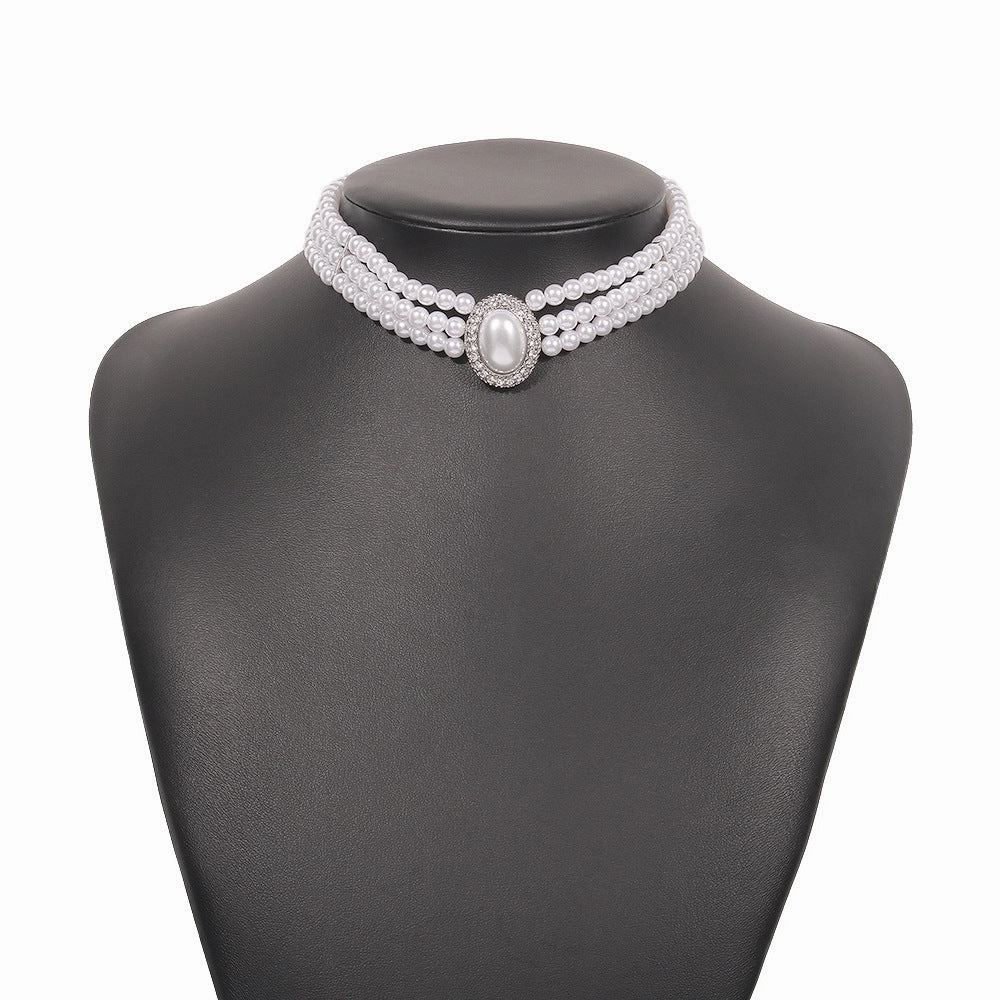 Wholesale Vintage Multi-layer Pearl Necklace