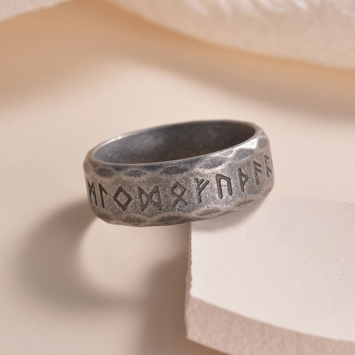 Wholesale Vintage Nordic Viking Rune Titanium Steel Ring