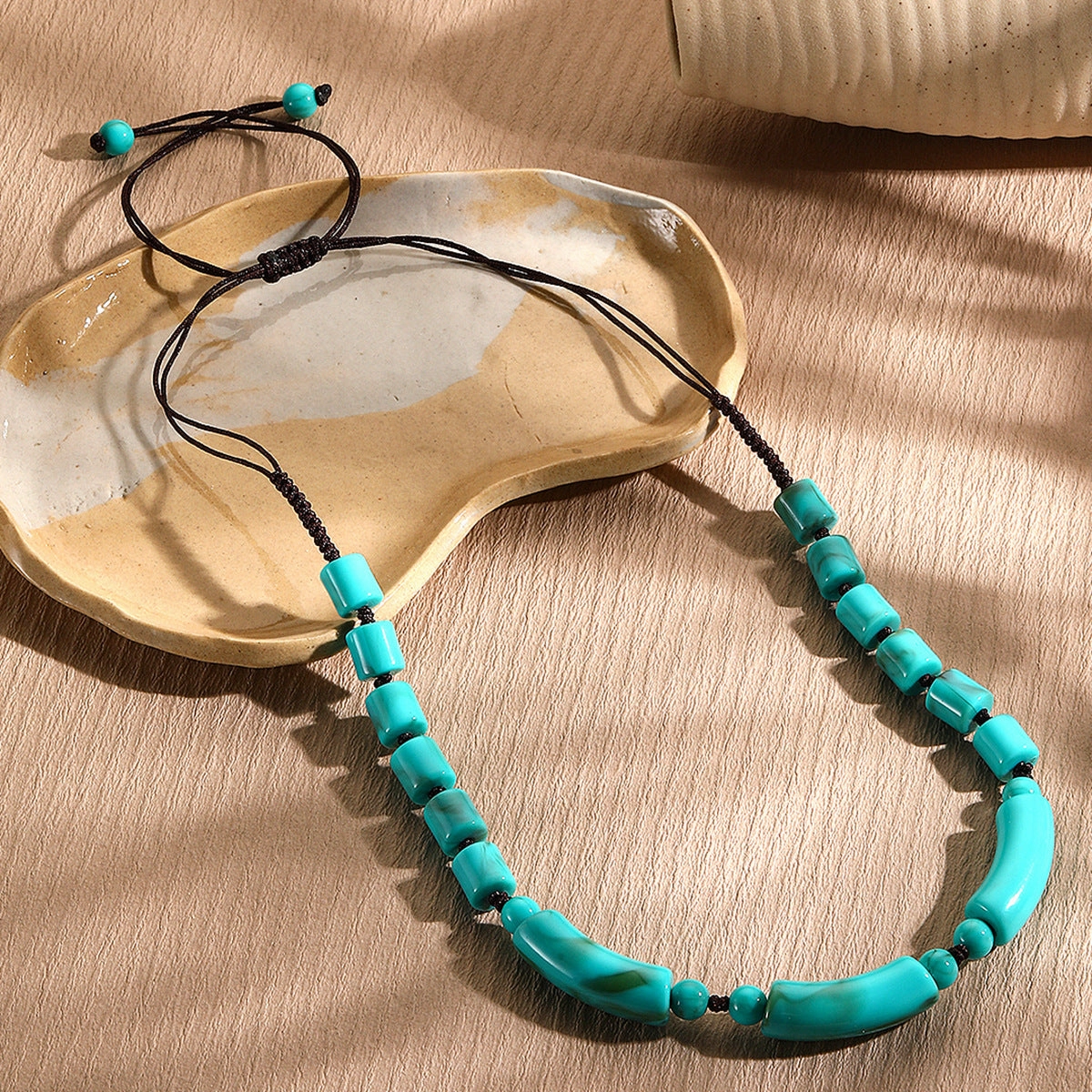 Wholesale Vintage Pearl Turquoise Handmade Beaded Necklace