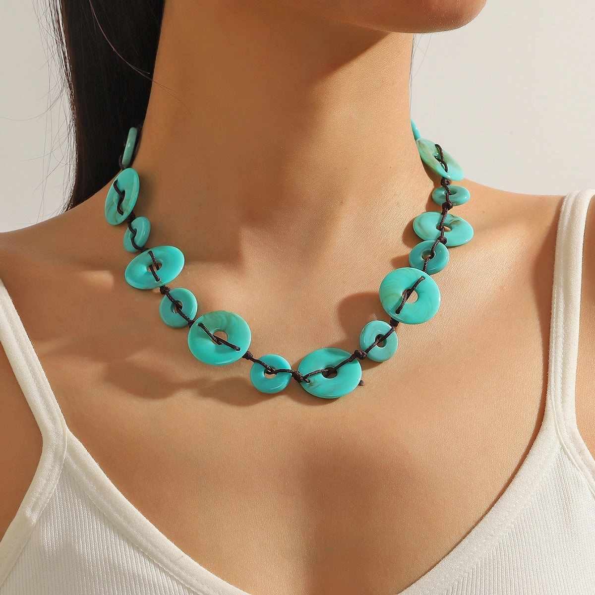 Wholesale Vintage Pearl Turquoise Handmade Beaded Necklace