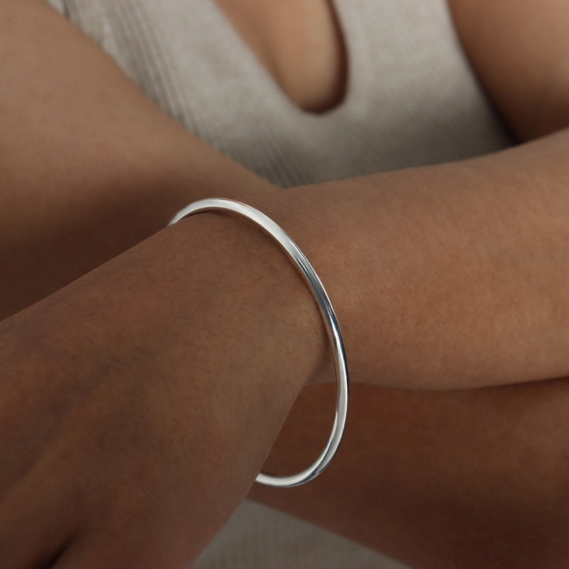 Wholesale Vintage Plain Ring Multi Size Circular Titanium Steel Bracelets