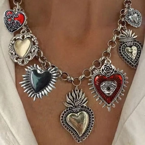 Wholesale Vintage religious multiple sacred heart pendants