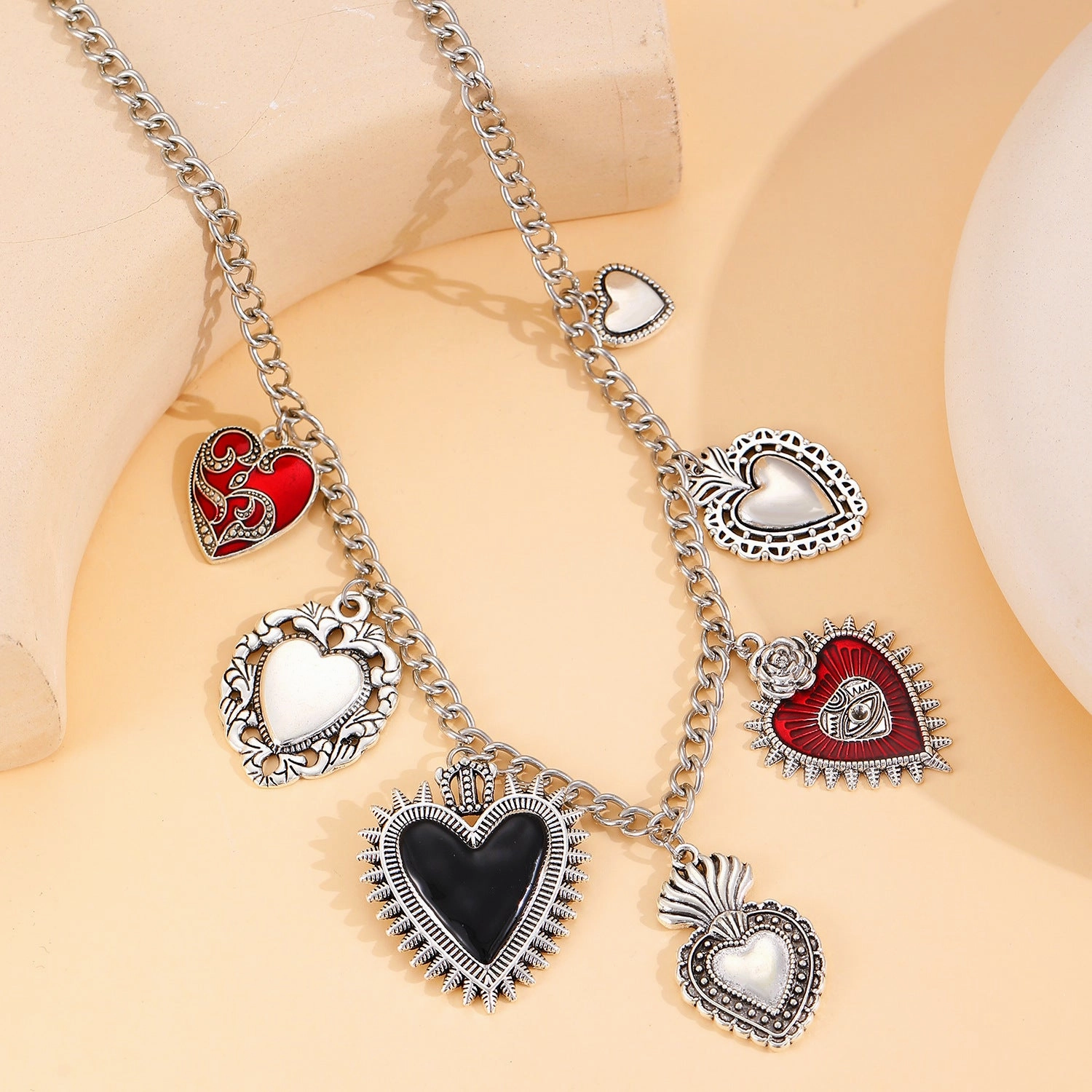 Wholesale Vintage religious multiple sacred heart pendants