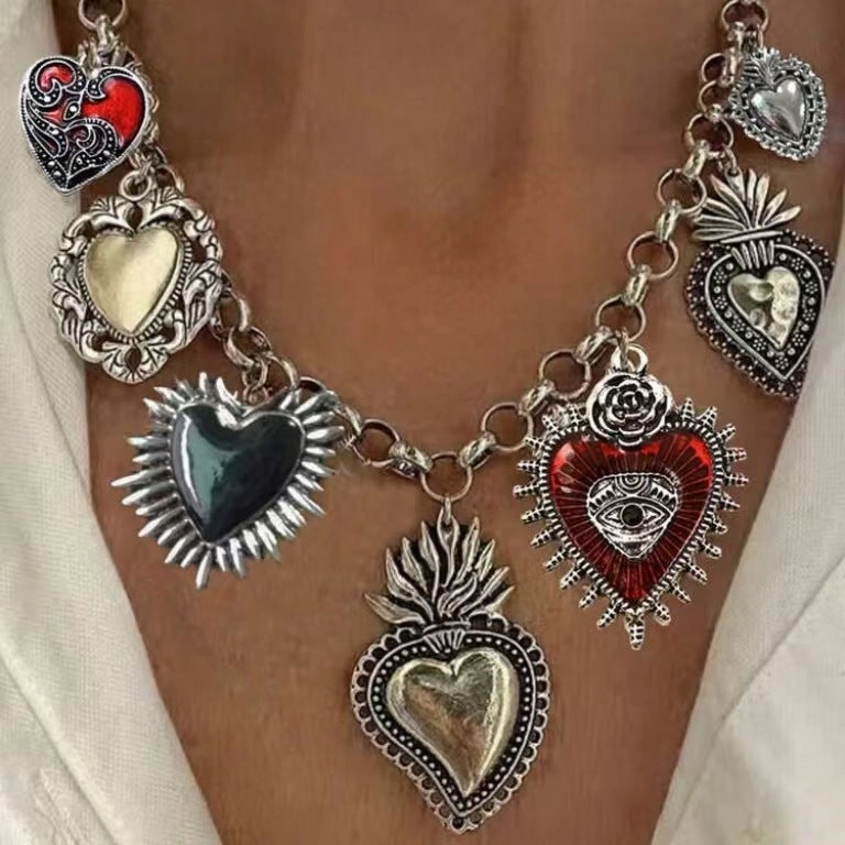 Wholesale Vintage religious multiple sacred heart pendants