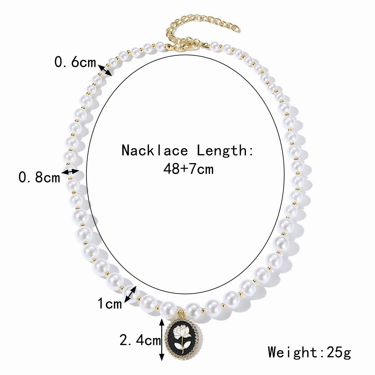 Wholesale Vintage Rose Pendant French Necklace