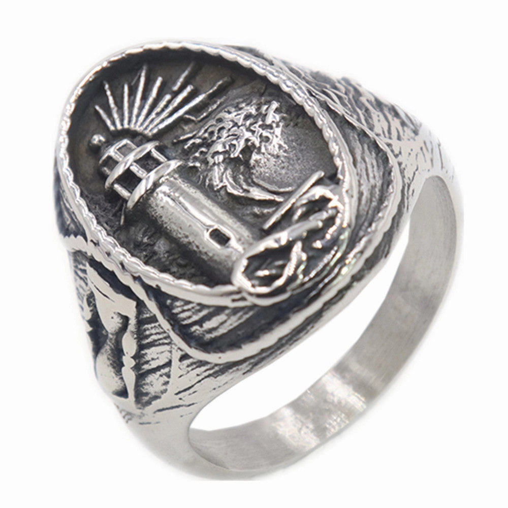 Wholesale Vintage Sea Life Titanium Steel Ring