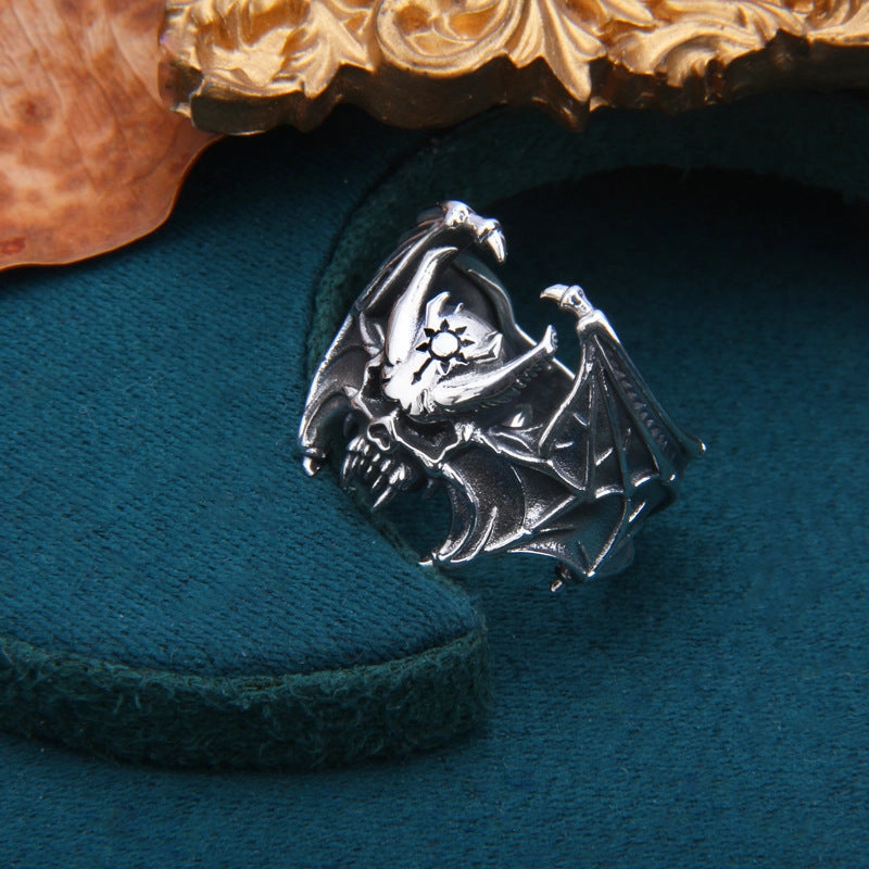 Wholesale Vintage Skull Bat Ring