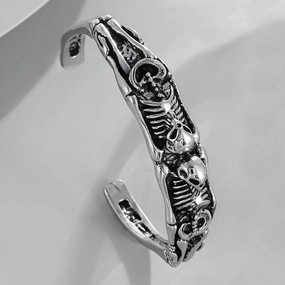Wholesale Vintage Skull Open Bracelet
