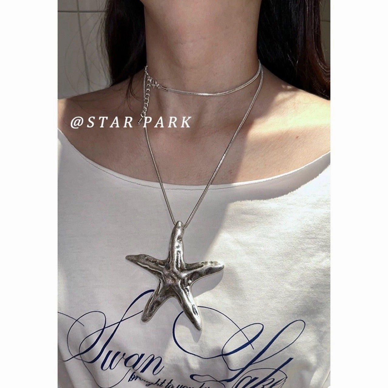 Wholesale Vintage Spice Starfish Pendant Necklace Long