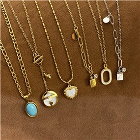 Wholesale Vintage Sunflower Titanium Steel Necklaces