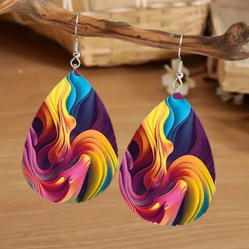 Wholesale Vintage Tree of Life Leather Earrings
