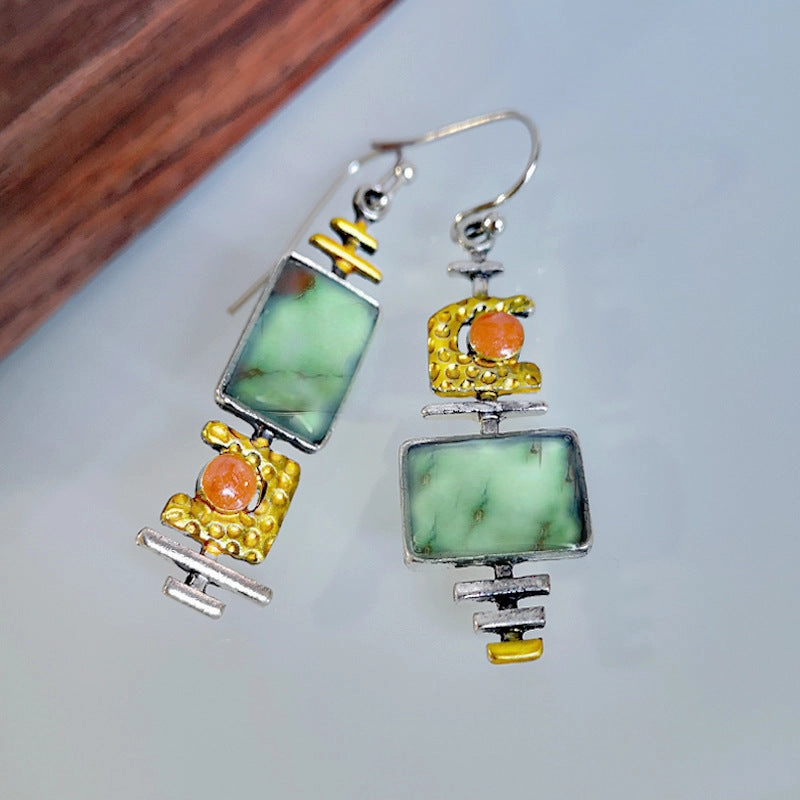 Wholesale Vintage Turquoise Metal Earrings