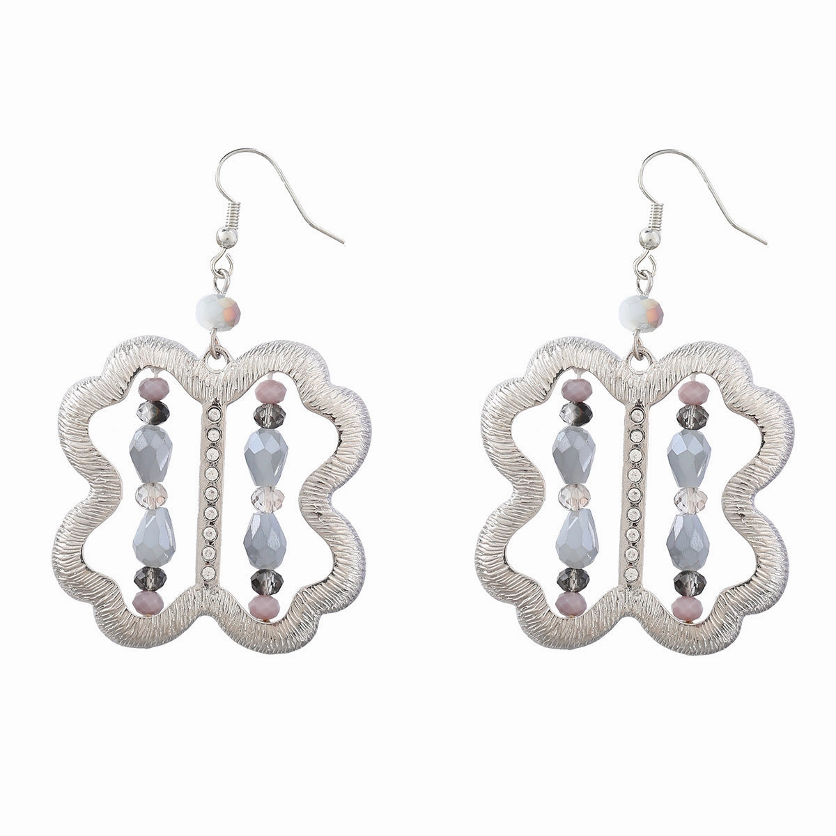 Wholesale Vintage Vertical Stripe Alloy Earrings