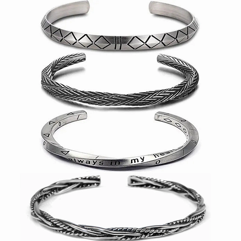 Wholesale Vintage Viking Pattern Adjustable Men's Bracelet