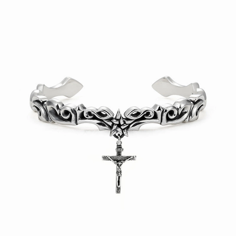 Wholesale Vintage Vine Heavy Industry Pentagram Dark Bracelet